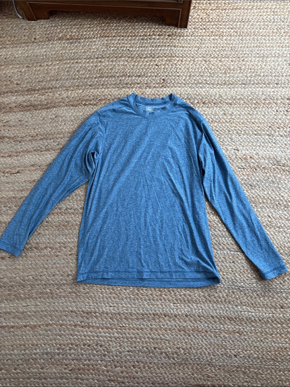 Lands' End Men's Short Sleeve Tee - Heather Blue